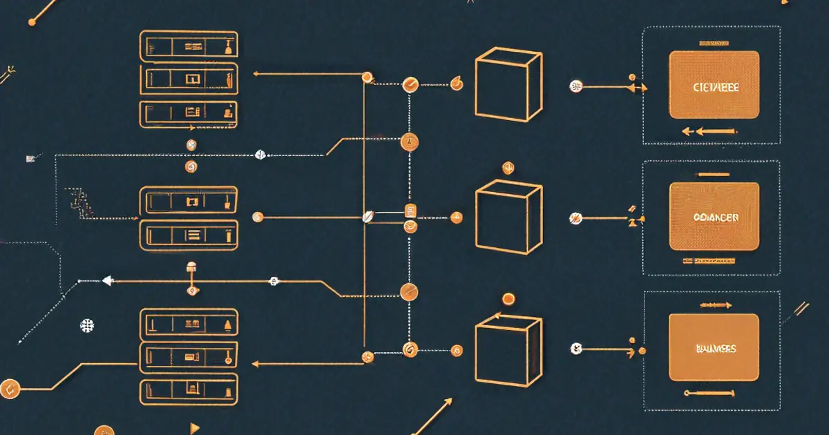 System design architecture with load balancers and distributed components